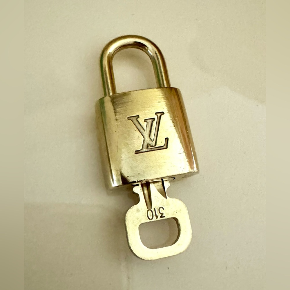 Louis Vuitton Series 310 Gold Padlock with Key Shiny Brass